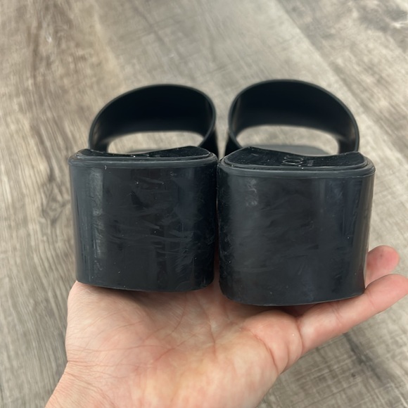 Gucci rubber mules slides with black heel size 39 - Picture 9 of 11